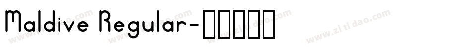 Maldive Regular字体转换